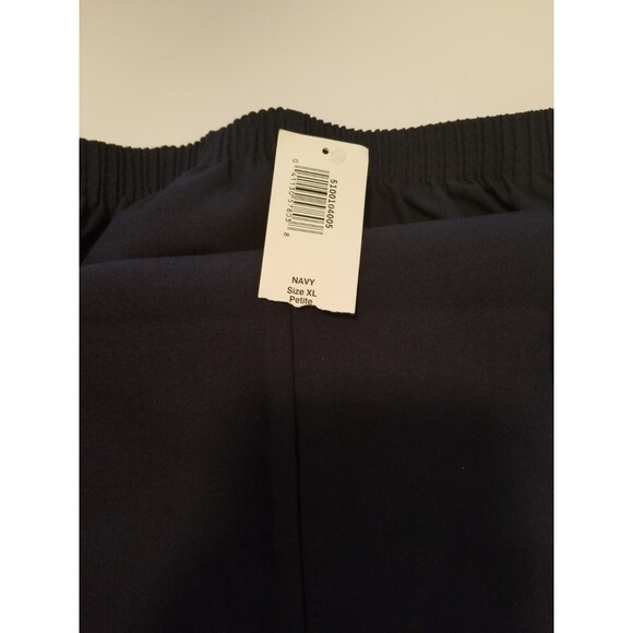 Bon Worth Women's Pants Navy Blue Elastic Waist Pockets New Tags Size Petite XL - Picture 4 of 6